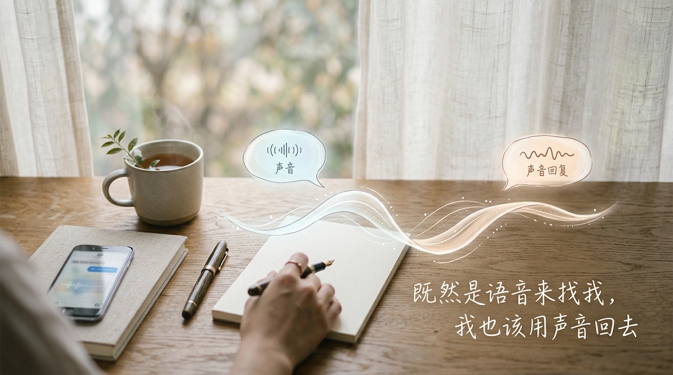 既然是语音来找我，我也该用声音回去