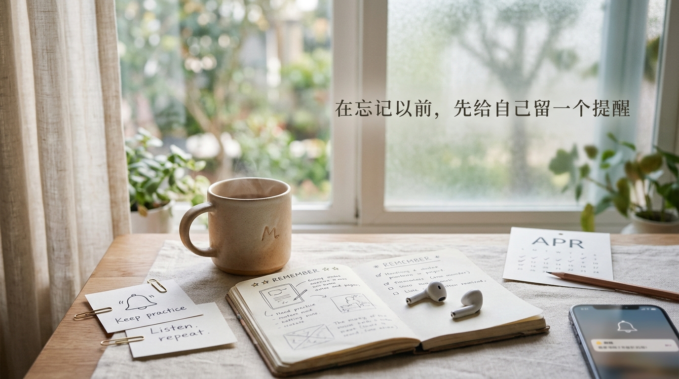 在忘记以前，先给自己留一个提醒