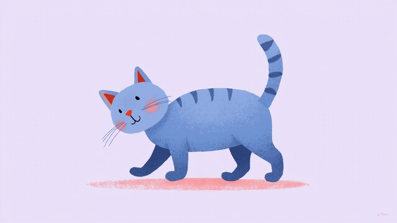蓝莓猫走得有点认真